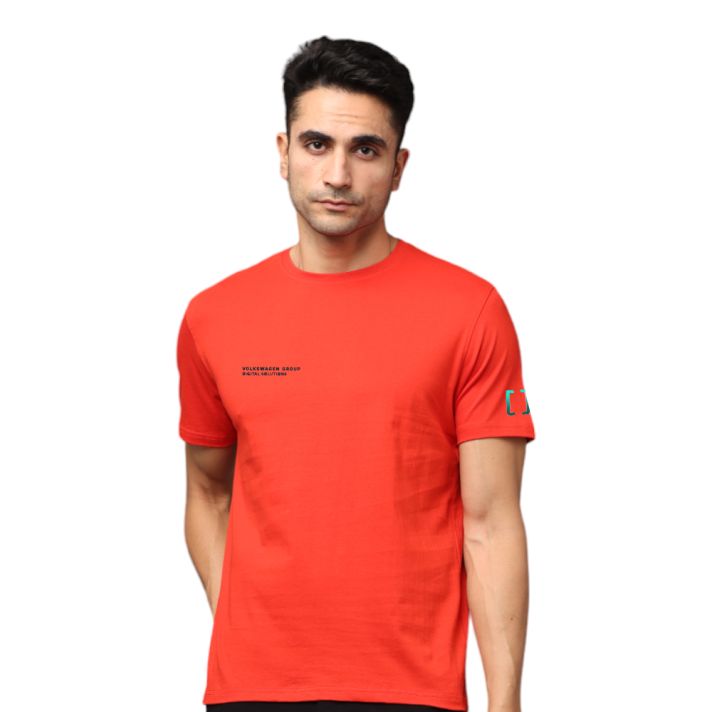 Greys&Blues Pima Round neck T-Shirt-Red