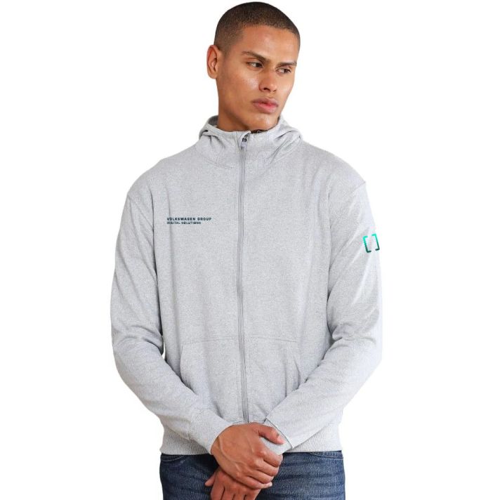 Greys&Blues Rocky Hoodie with Zip- Grey