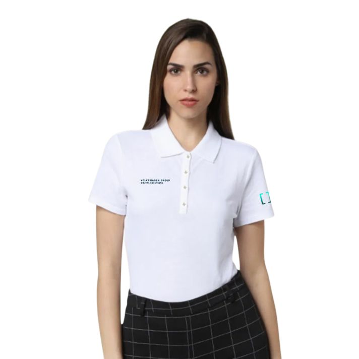 VeroModa Jacquard Polo-White
