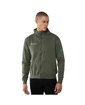 Greys&Blues Rocky Hoodie with Zip- Olive Green