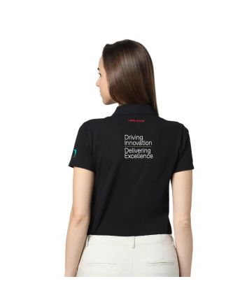 VeroModa Plain Polo Women's T-Shirt- Black